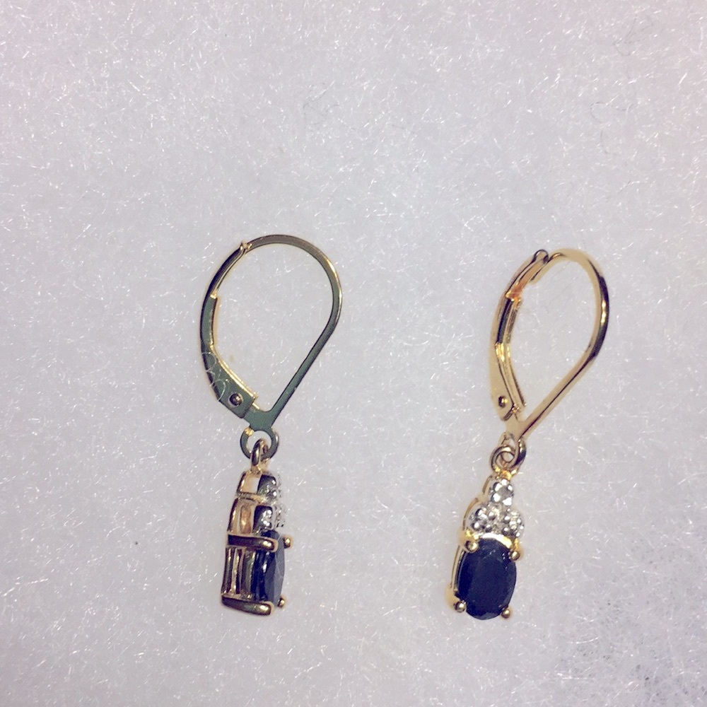 Sapphire and gold earrings